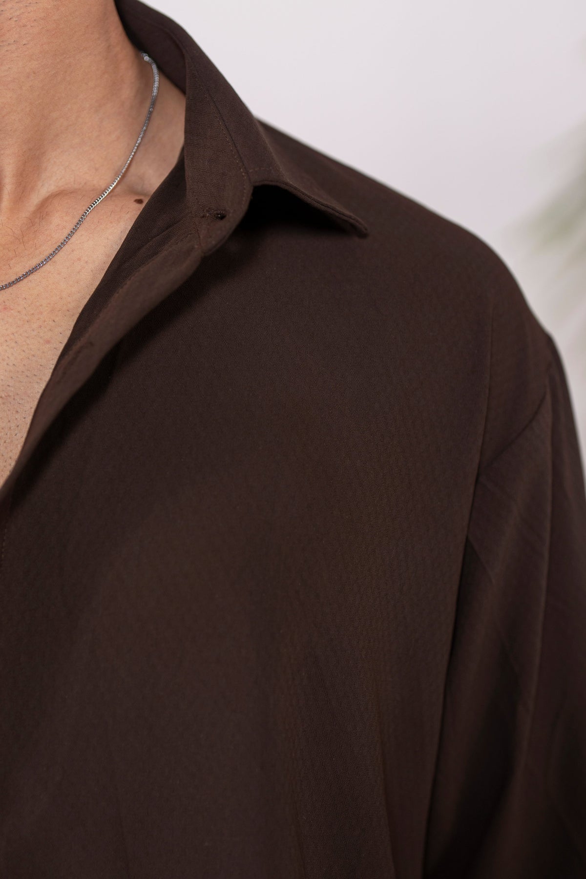 Cocoa Cropped Oversized Shirt