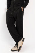 Noir Creased Trouser Pants