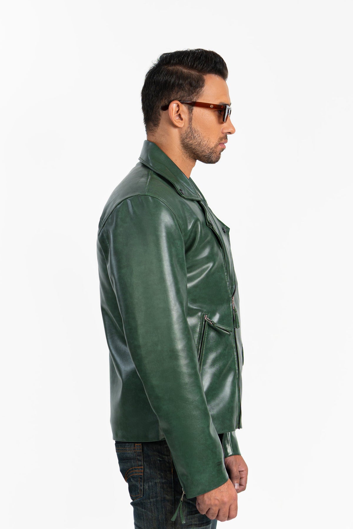 CrocoGrove Biker Faux Leather Jacket