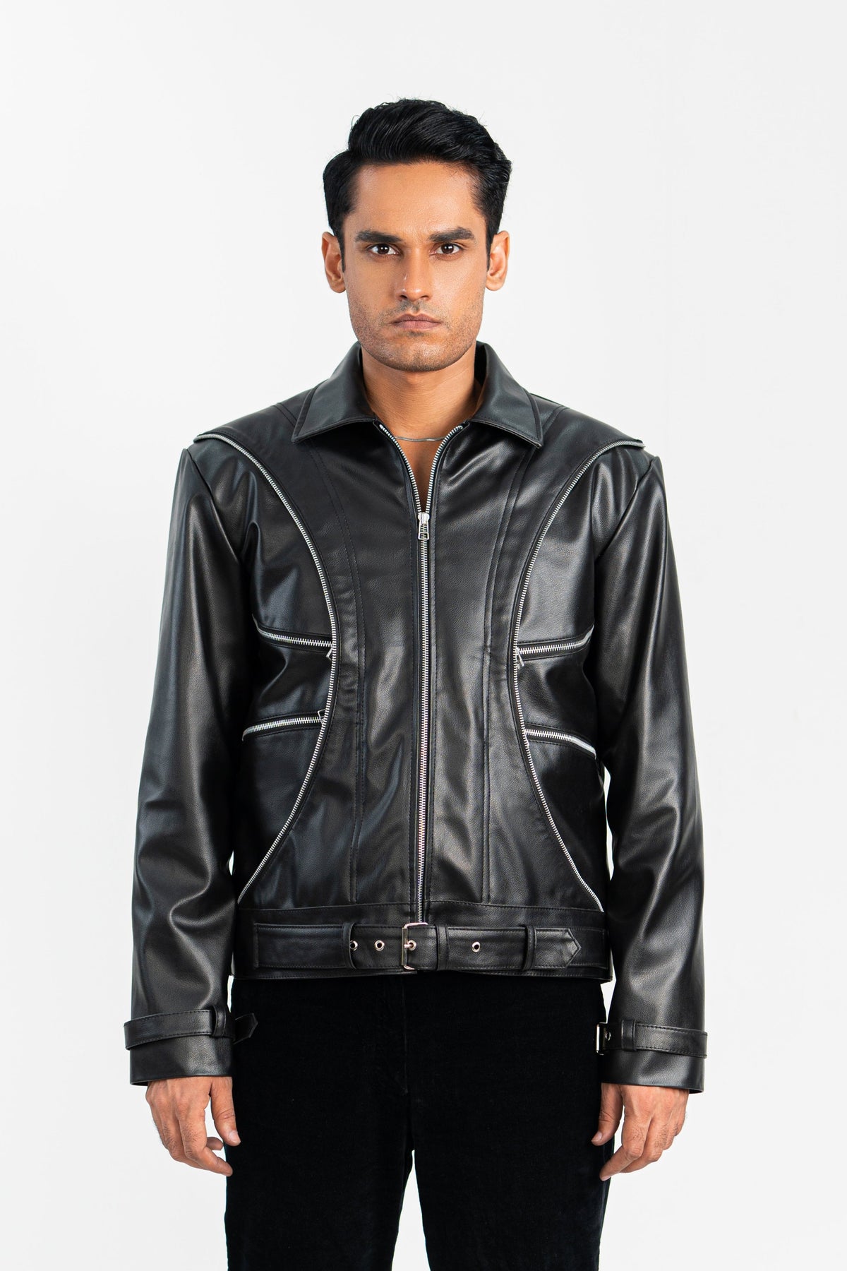 'Rocky Rough' Faux Leather Jacket - Exclusive