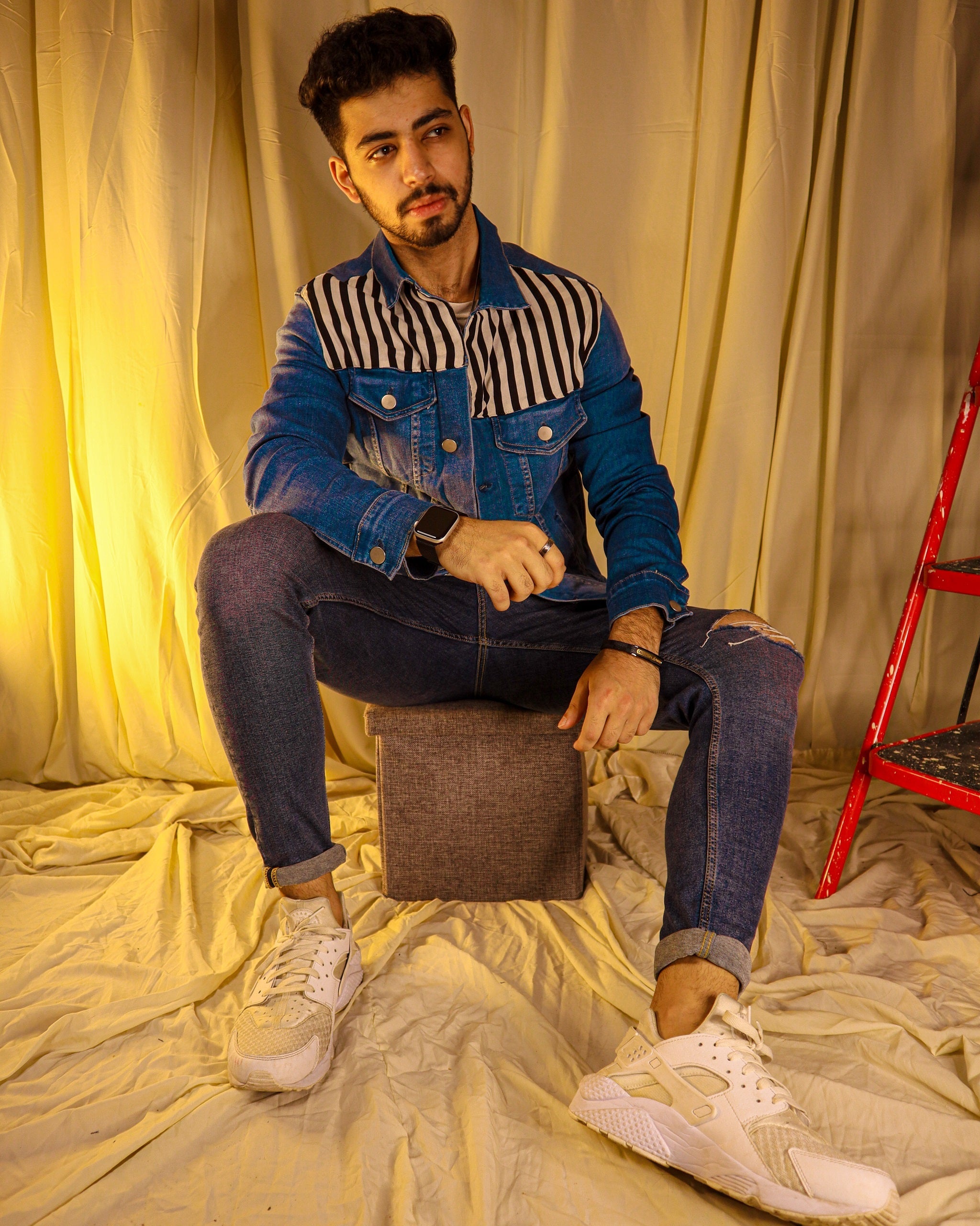 BW Striped Denim Jacket