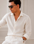 AARA Premium Linen Co-Ord Set – White