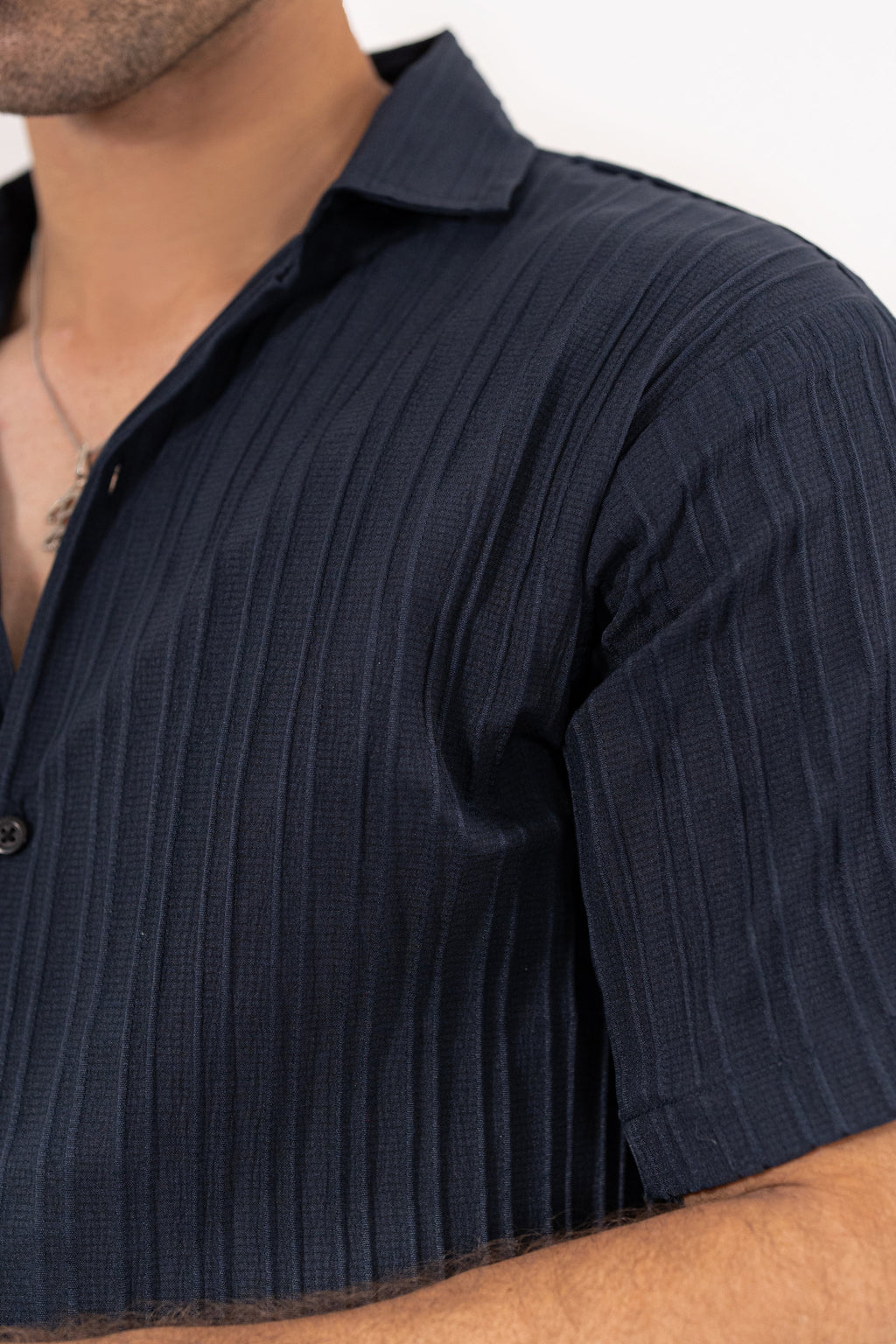 Navy Threaded Shirt