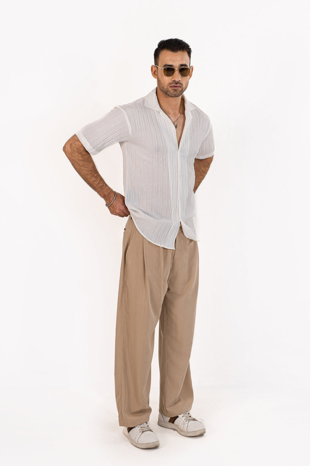 White Threaded Shirt