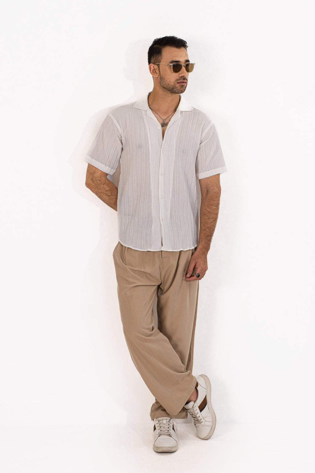 White Threaded Shirt