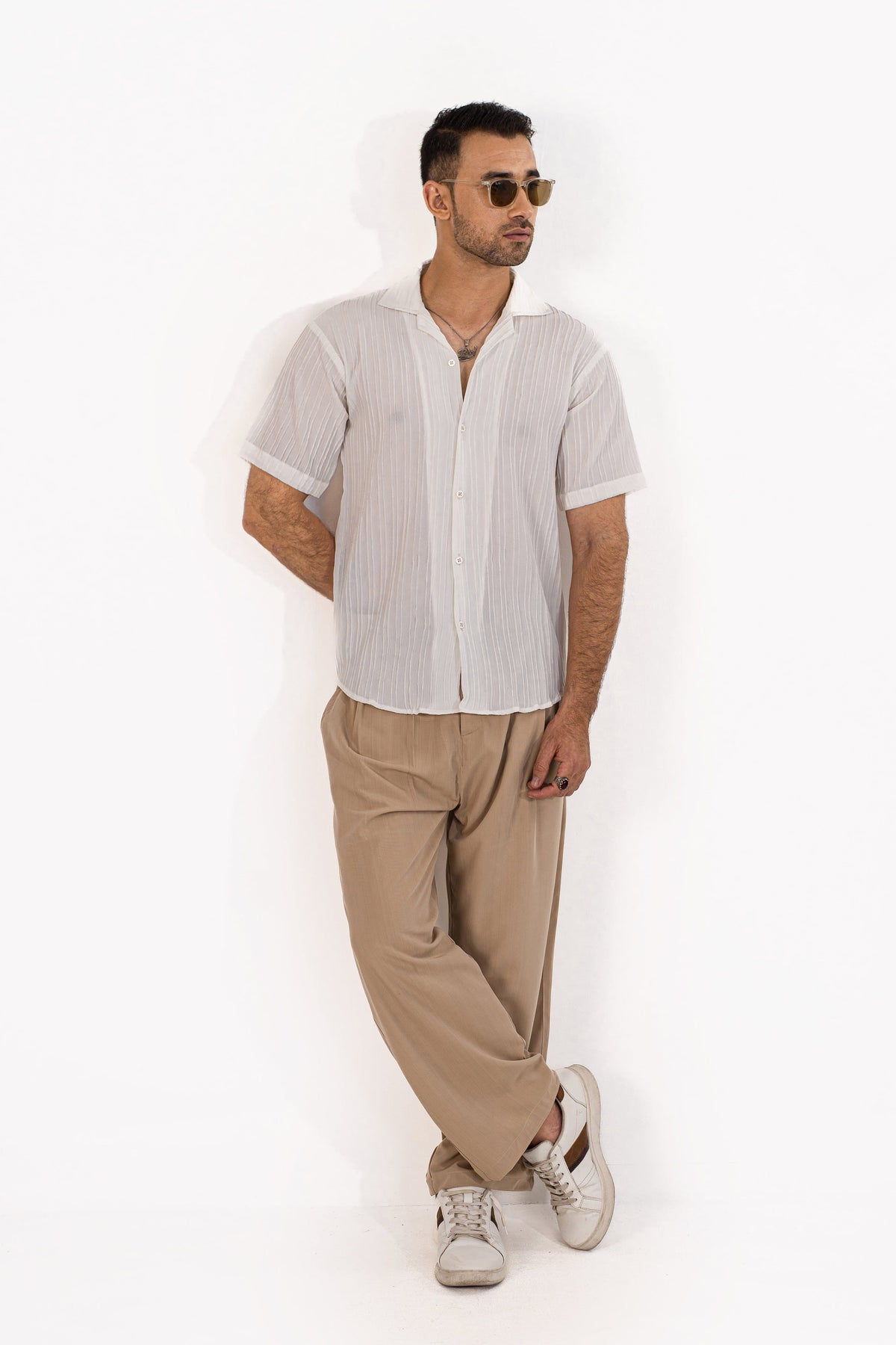 White Threaded Shirt