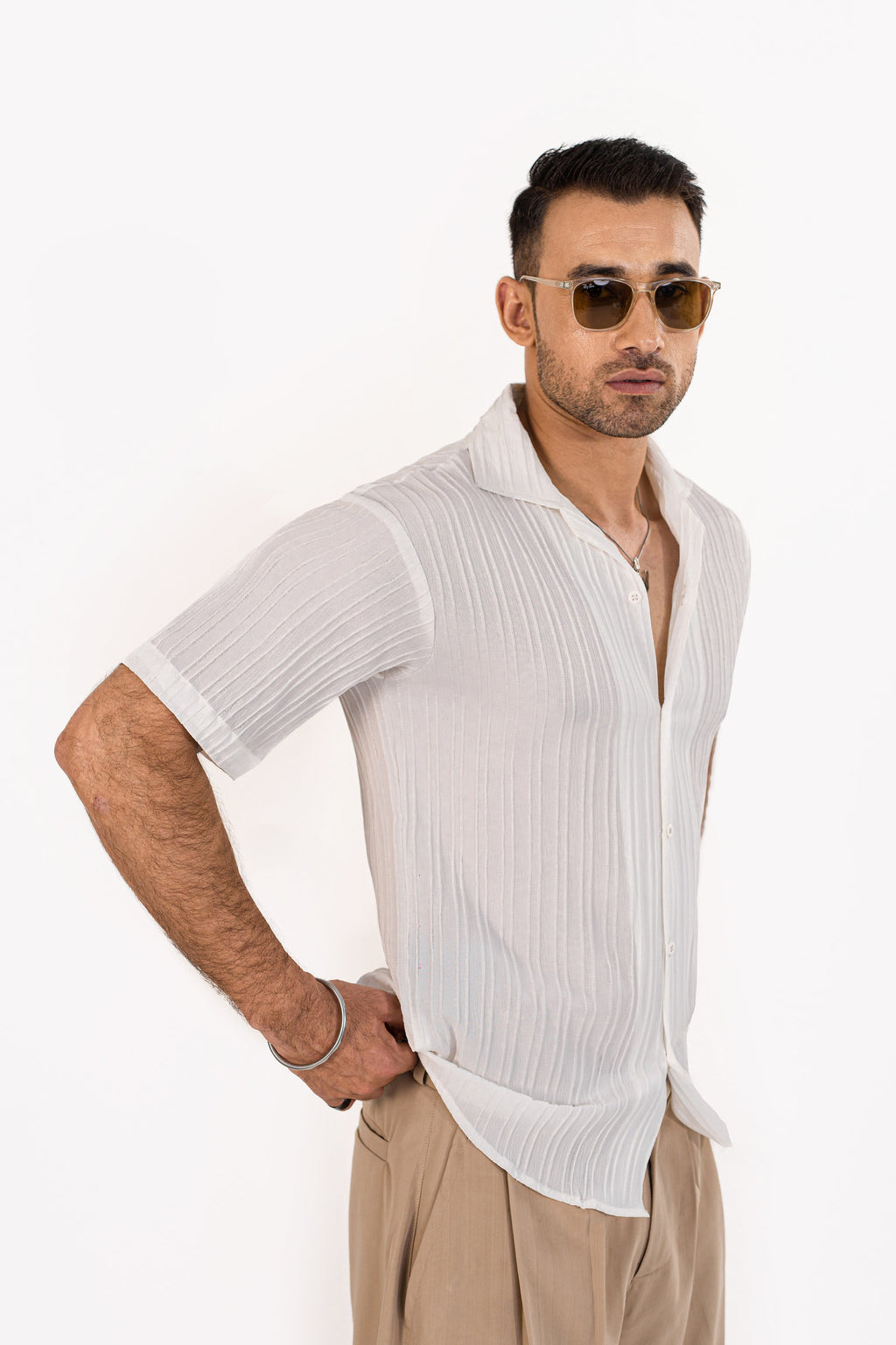 White Threaded Shirt