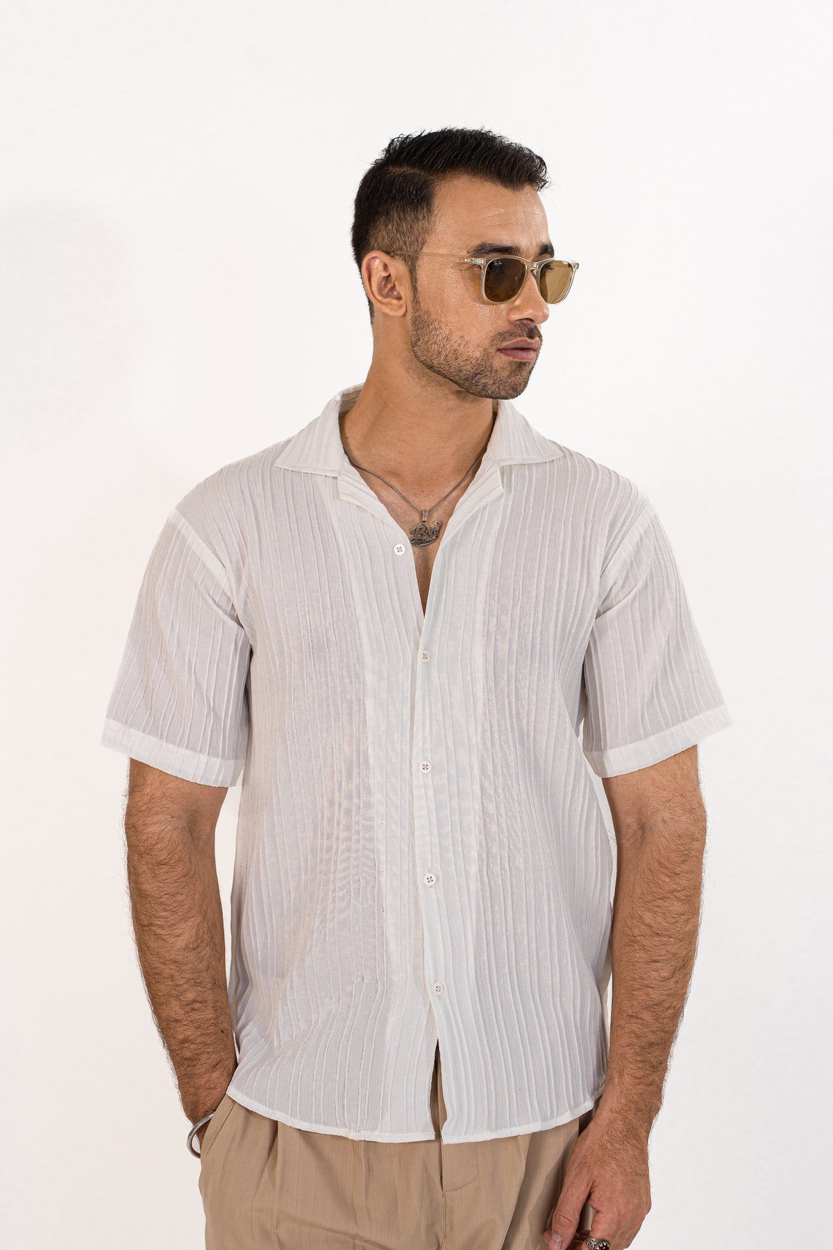 White Threaded Shirt