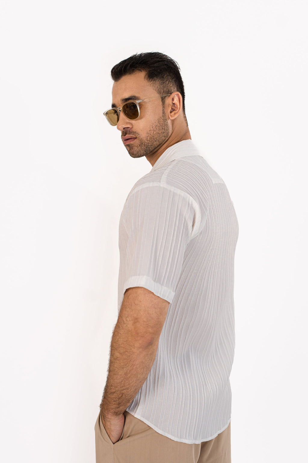 White Threaded Shirt