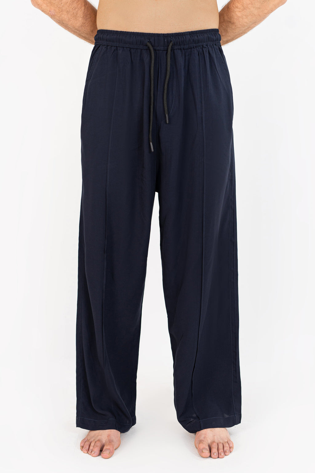 Navy Blue Linen Trouser Pants