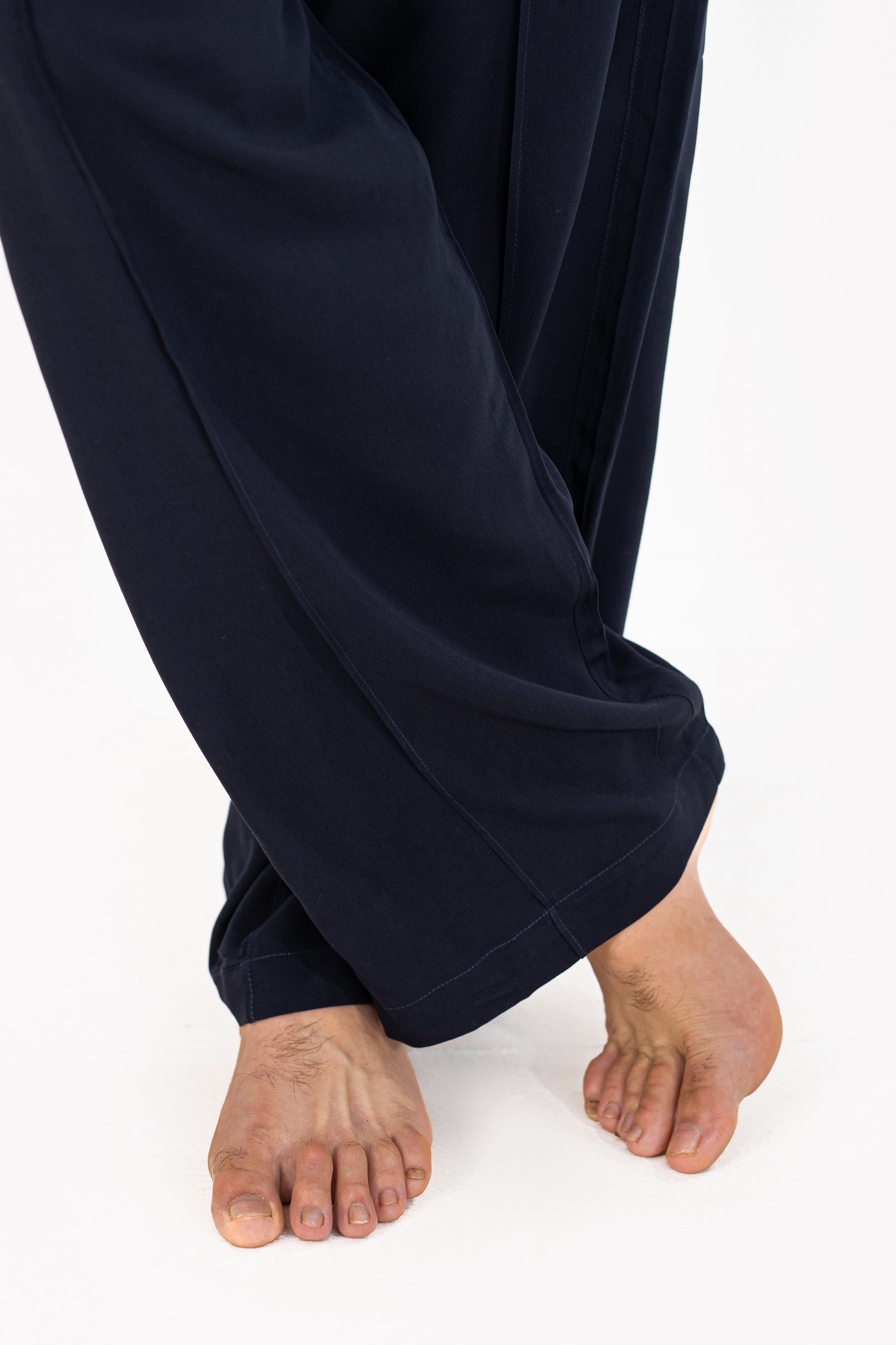 Navy Blue Linen Trouser Pants