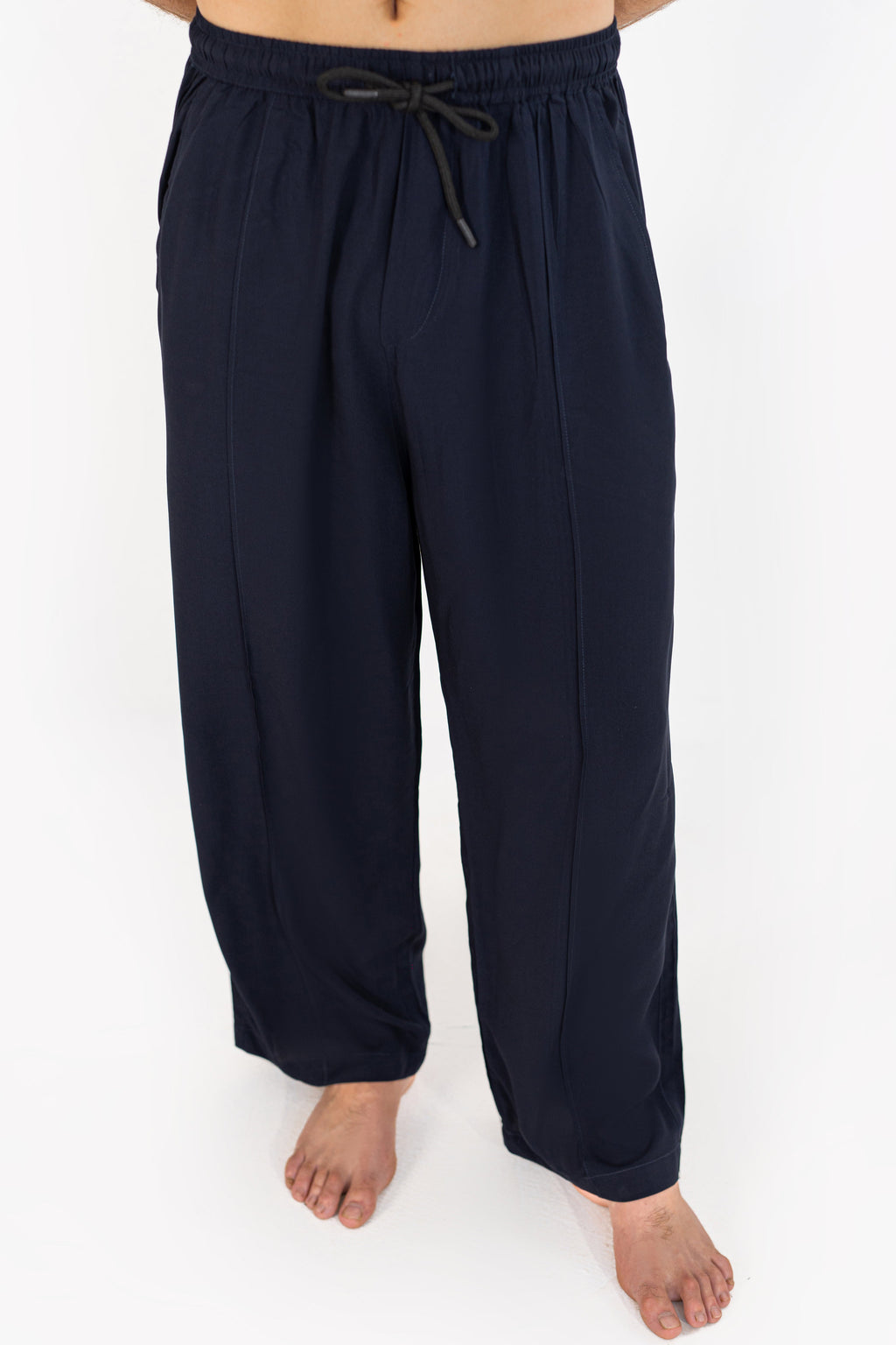 Navy Blue Linen Trouser Pants