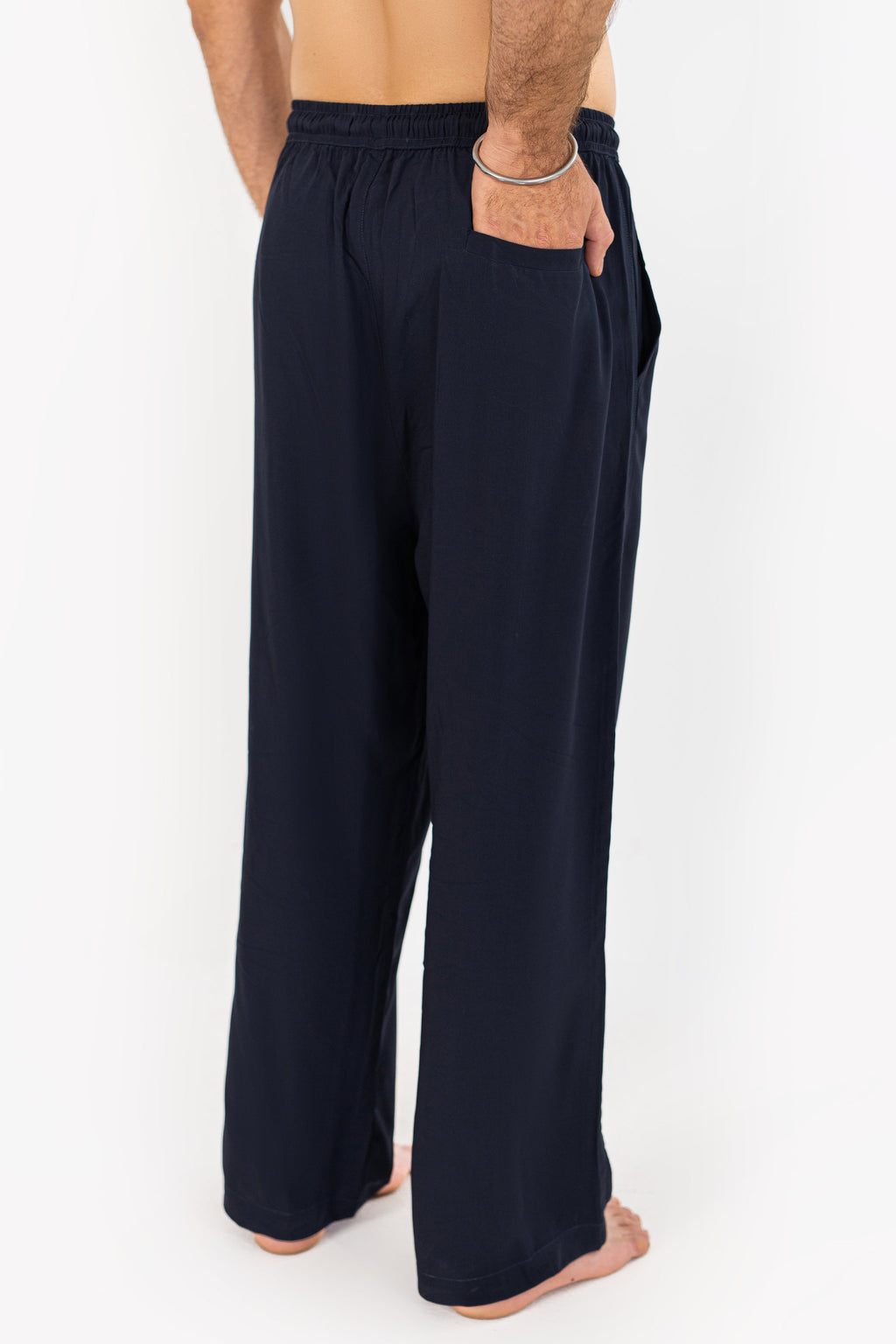 Navy Blue Linen Trouser Pants