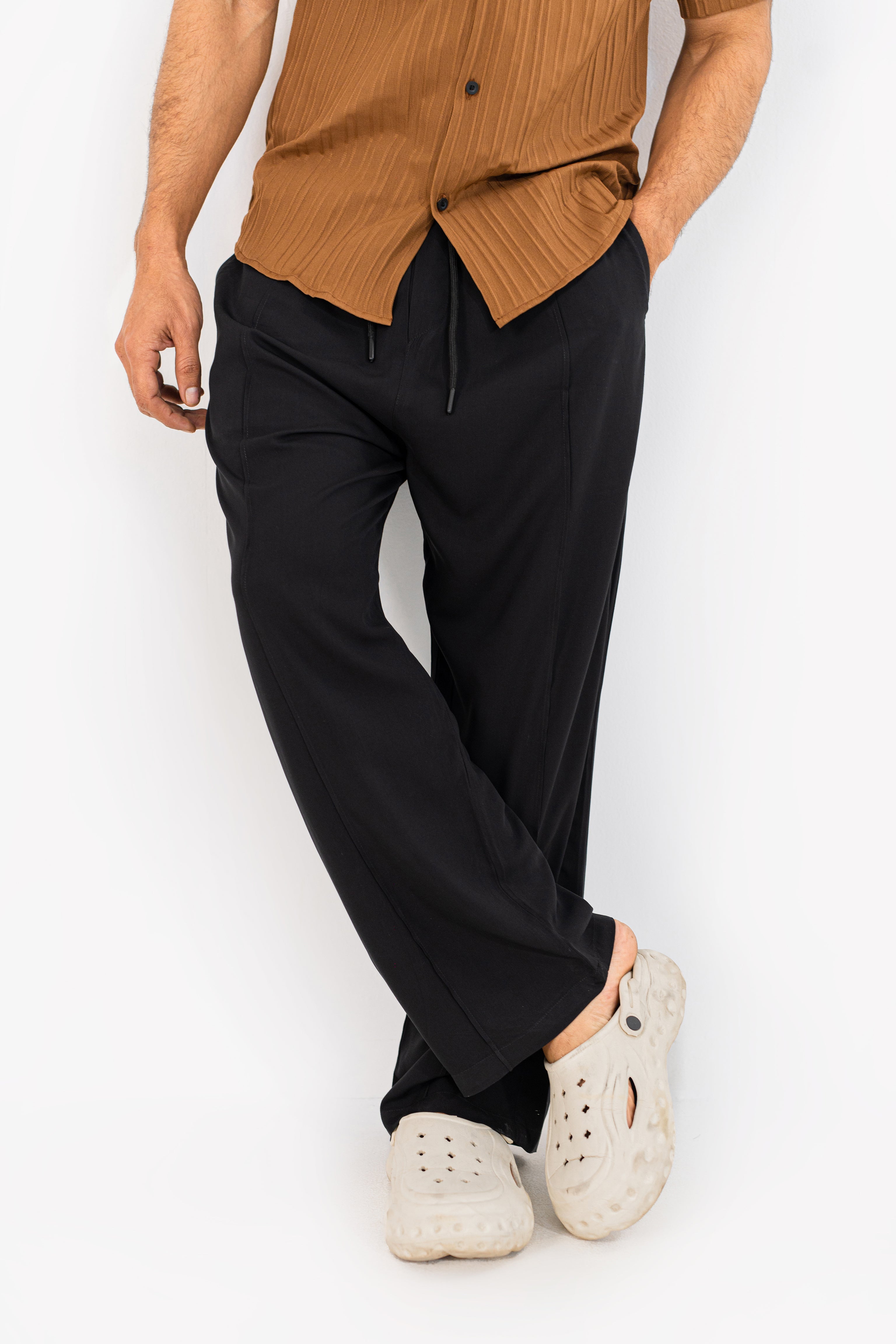 Charcoal Linen Trouser Pants
